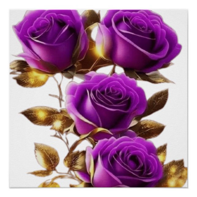 Póster Flores moradas (Anverso)