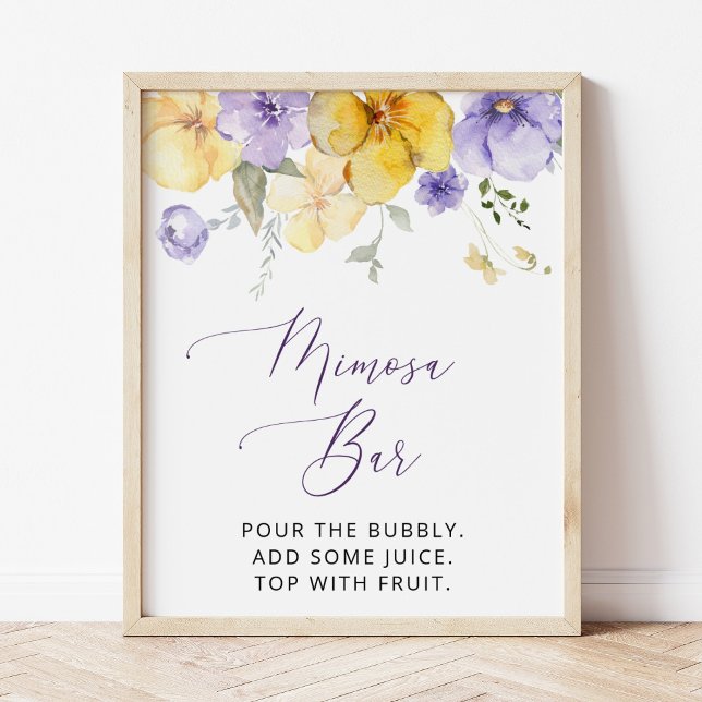 Póster Flores Moradas, Flores Amarillas, Boho, Bar de Mim (Subido por el creador)