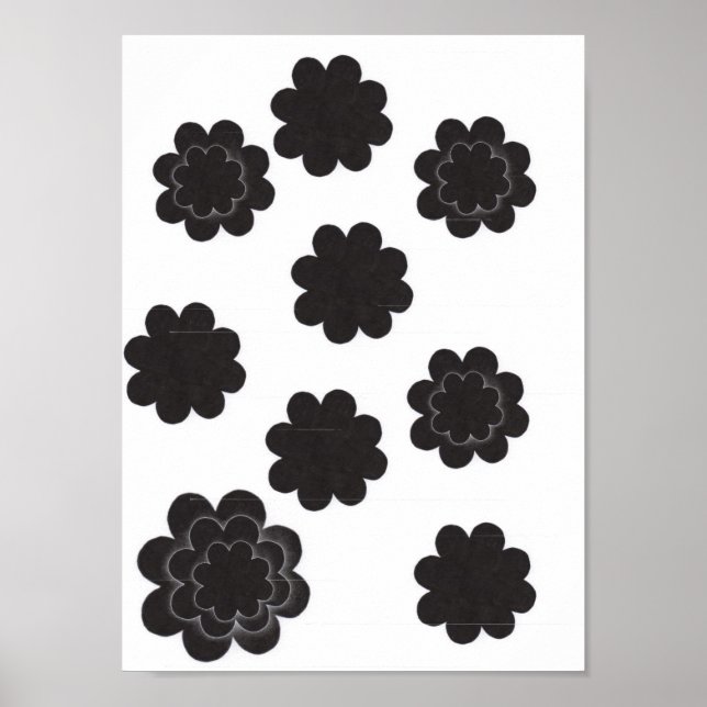 Póster Flores negras (Frente)