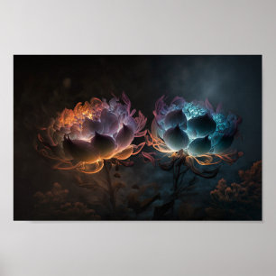 Póster Flores nocturnas