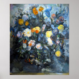 Póster Flores - Paul Cezanne - c1902