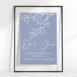 Póster Flores Periwinkle Fecha Noche