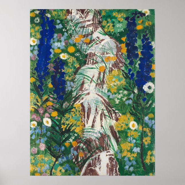 Póster Flores por la corriente | August Babberger (Frente)