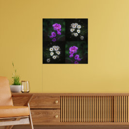 Póster Flores Purpura y Blancas