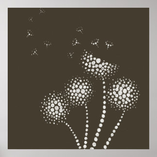 Póster flores que soplan