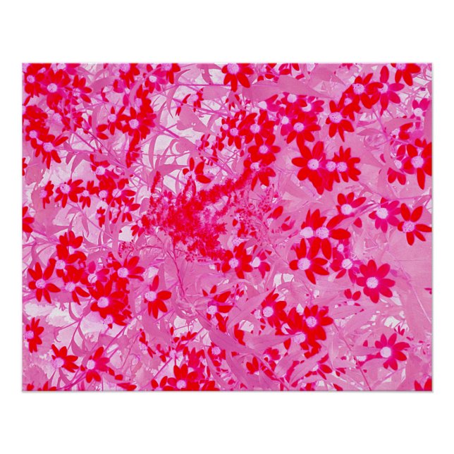 Póster Flores Rojas Bonitas (Anverso)