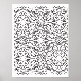 Póster Flores románticas - Página Colores Avanzados