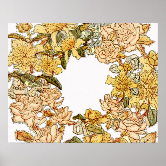 Póster Flores rosadas de flor flor de flores de primavera (Frente)