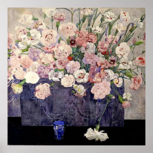 Póster Flores rosadas de Mackintosh