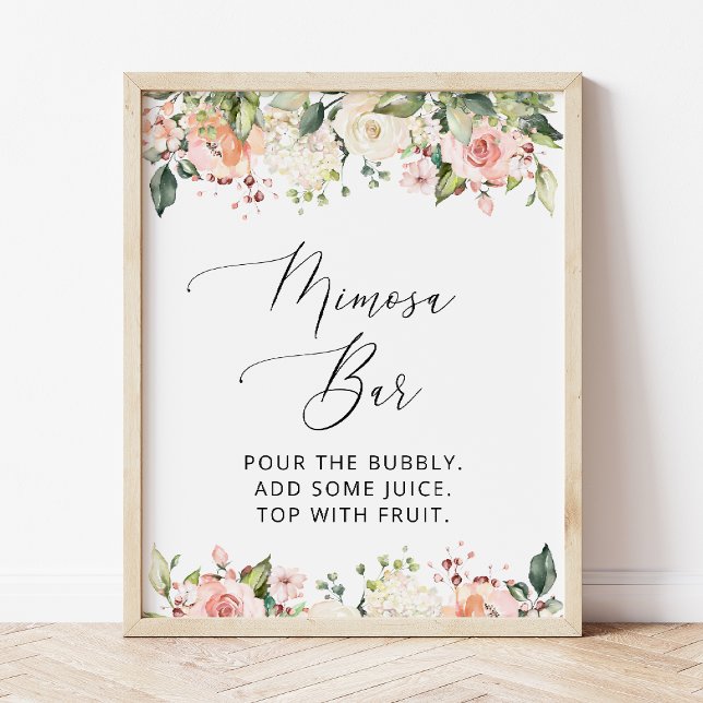 Póster Flores rosadas, Flores blancas, Boho, Bar de Mimos (Subido por el creador)