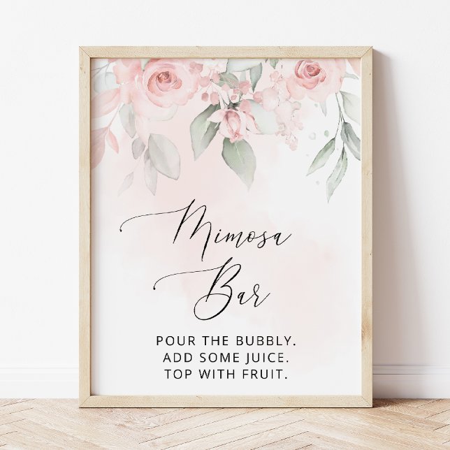Póster Flores rosadas, flores rosas, Boho, Bar de Mimosa  (Subido por el creador)