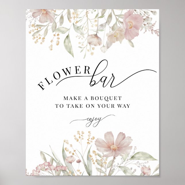 Póster Flores rosadas polvorientas | Boom Bar (Frente)