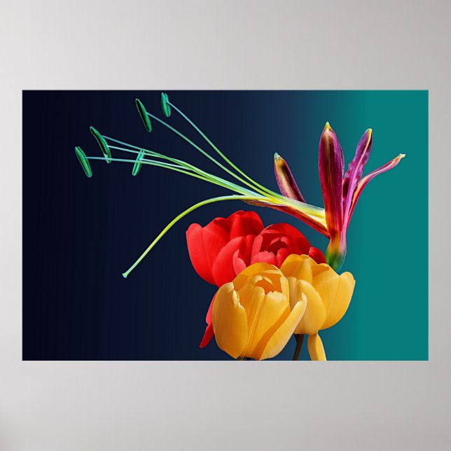 Póster Flores Rosas (Frente)