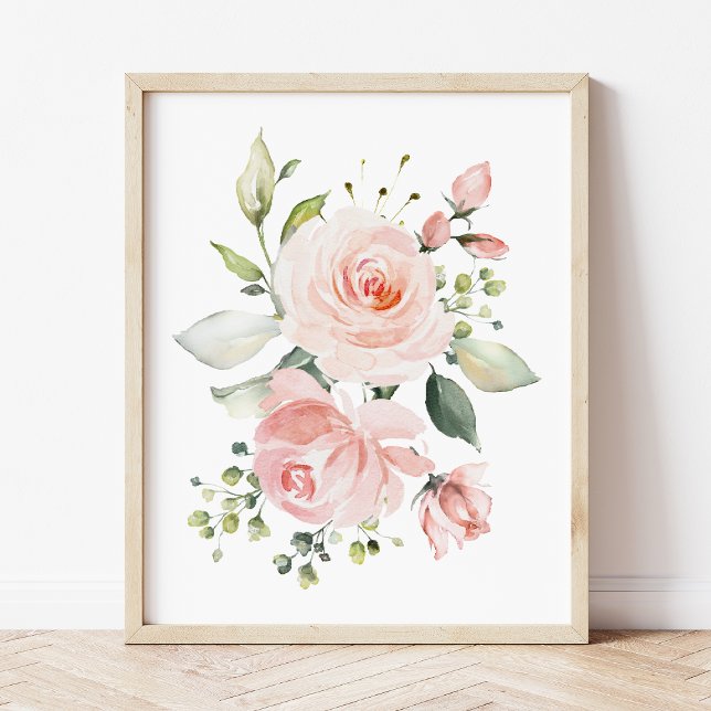 Póster Flores rosas, flores acuáticas, guardería Chica (Subido por el creador)
