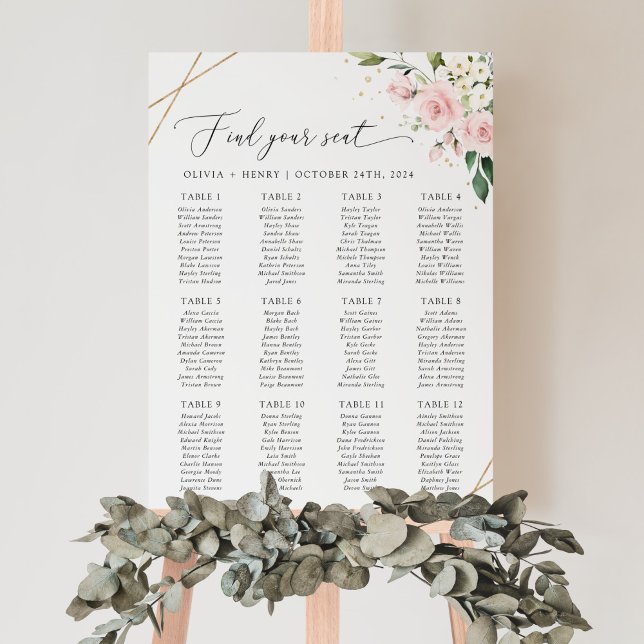 Póster Flores rosas, Flores blancas, Boho, Tabla de asien (Subido por el creador)