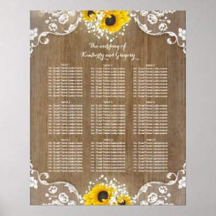 Póster Flores rusticas y madera de encaje para el aliento