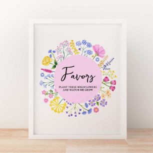 Póster Flores salvajes de primavera Fiesta del Jardín Día