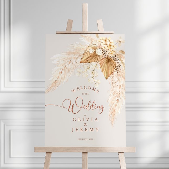 Póster Flores secas y pampas Boho Terracotta (Subido por el creador)