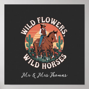 Póster Flores Silvestres & Caballos Salvajes Un Tributo I