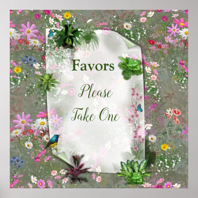 Póster Flores silvestres Cosmos (Frente)