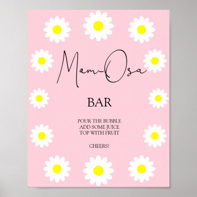 Póster Flores silvestres Daisies - Bar Mamá-osa (Frente)