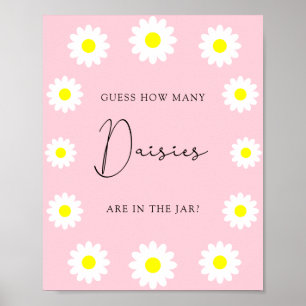 Póster Flores silvestres Daisy - Adivina cuántas margarit