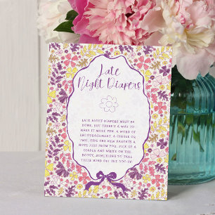 Póster Flores Silvestres de Arco Rosa Púrpura Baño de Beb