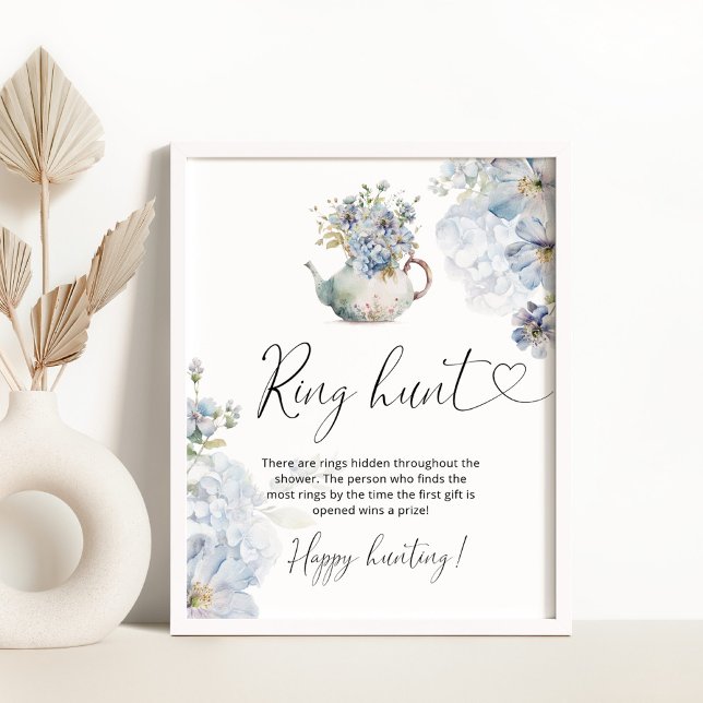 Póster Flores silvestres de azul floral traen una ducha d (Subido por el creador)