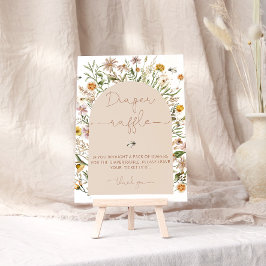 Póster Flores silvestres de color de agua Baby Shower Dia