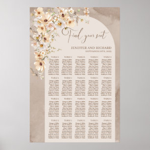 Póster Flores silvestres de color de arca Boho Tablas neu