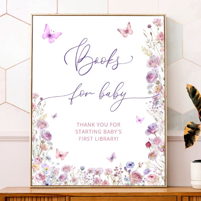 Póster Flores silvestres de mariposa rosada púrpura para  (Subido por el creador)