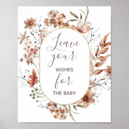 Póster Flores silvestres de otoño para el Rótulo infantil