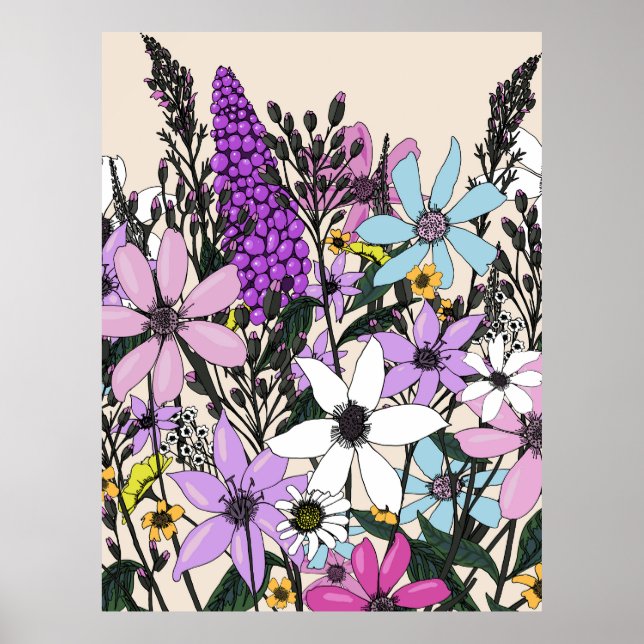 Póster Flores Silvestres de Verano (Frente)