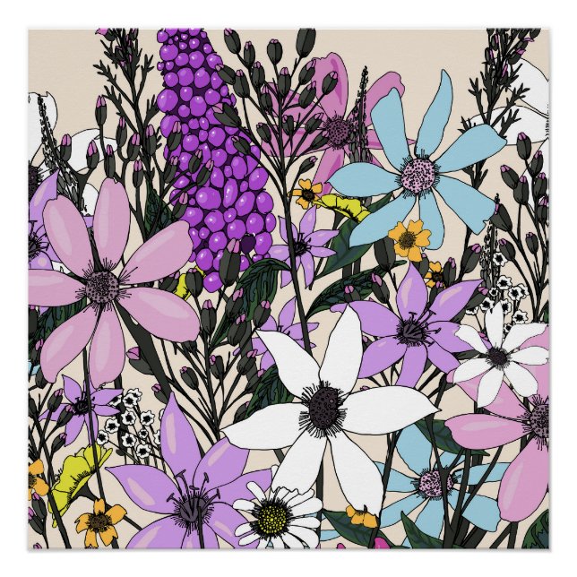 Póster Flores Silvestres de Verano (Anverso)