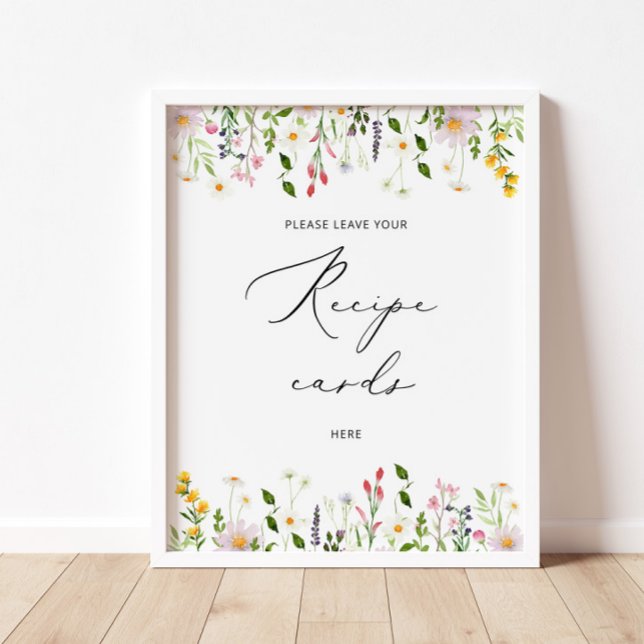 Póster Flores silvestres deje aquí su tarjeta de receta c (Subido por el creador)