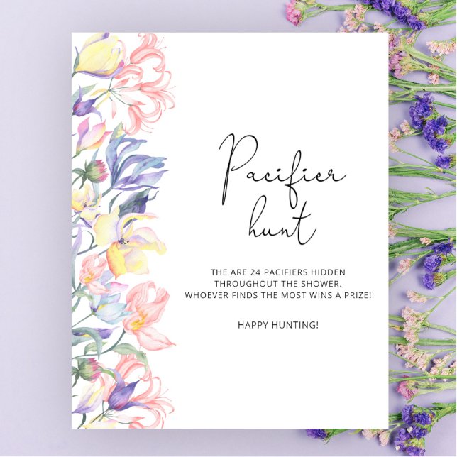 Póster Flores silvestres ducha de bebé Juego de caza del  (Subido por el creador)