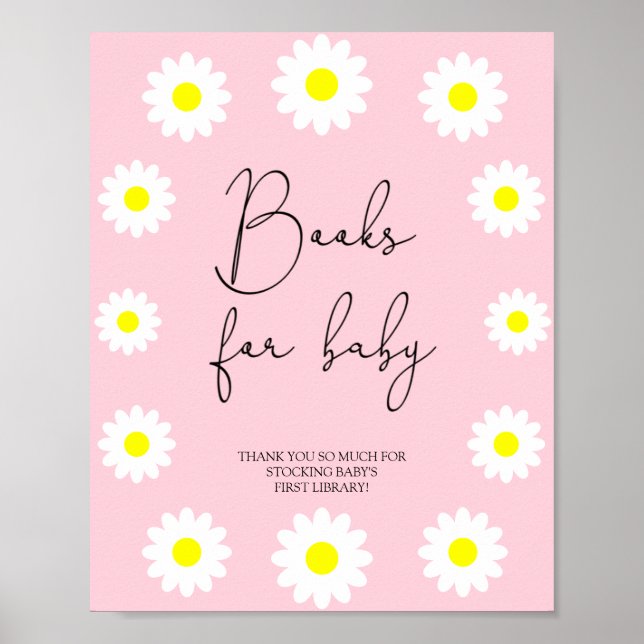 Póster Flores silvestres en Daisies - libros para bebés (Frente)