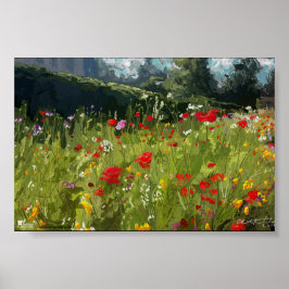 Póster Flores silvestres en Wentworth Castle Yorkshire -