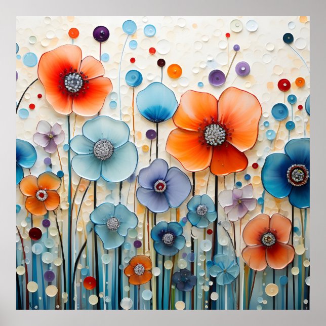 Póster Flores silvestres encantadas de Meadow (Frente)