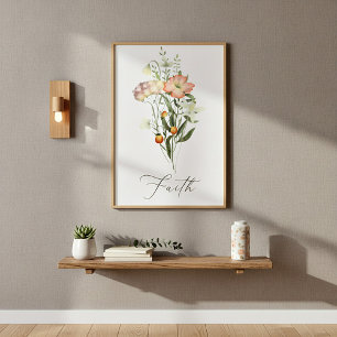 Póster Flores silvestres fe