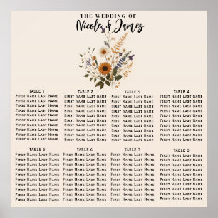 Póster Flores Silvestres Floral Vintage Boho Asiento de B