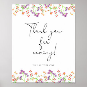 Póster Flores silvestres \ Gracias por venir
