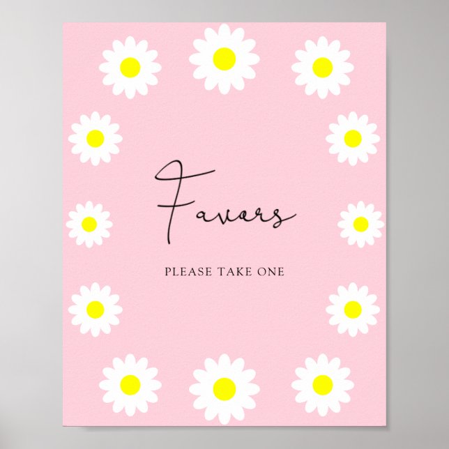 Póster Flores silvestres margaritas - Favoritos (Frente)