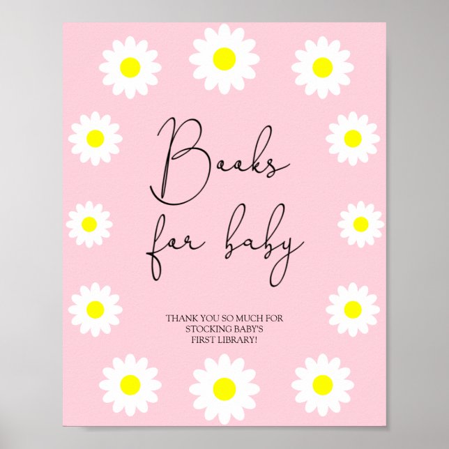 Póster Flores silvestres margaritas - libros para bebé (Frente)