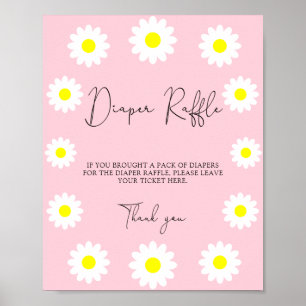 Póster Flores silvestres margaritas - rifa de pañales