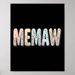 Póster Flores silvestres Memaw Floral Día de las Madres M
