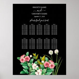 Póster Flores silvestres Perwinkle Gráfico de asientos Bo