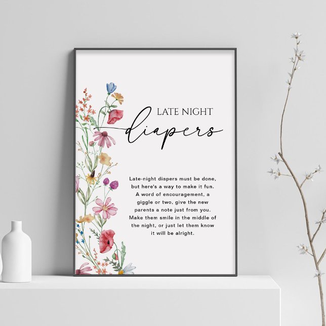 Póster Flores silvestres Rótulo de pañales nocturnos (Subido por el creador)
