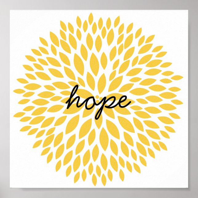 Póster Flores simples esperanza (Frente)