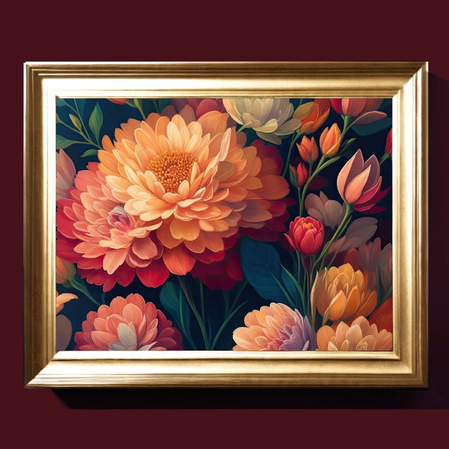 Póster Flores superiores pintadas Negrita 4:3 (Subido por el creador)